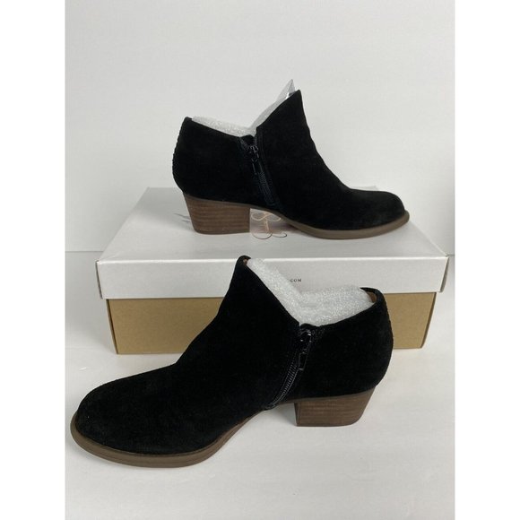 jessica simpson jp drette black cow split suede Sz 6.5M - Picture 3 of 9